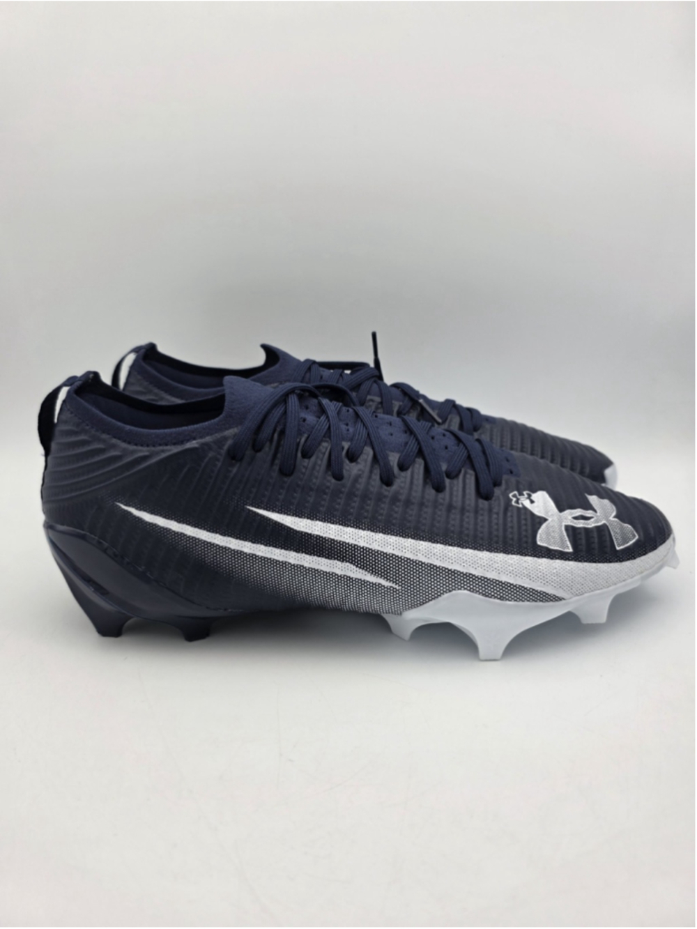 Under Armour Blur Pro Navy White Football Cleats 3028220-410 Men Size 13